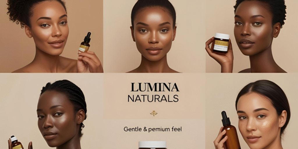 woman applying natural skincare products – Lumina Naturals